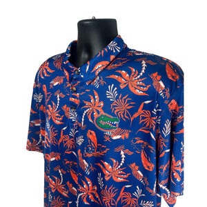 Men's Columbia Royal Florida Gators Super Terminal Tackle Omni-Shade Polo XL